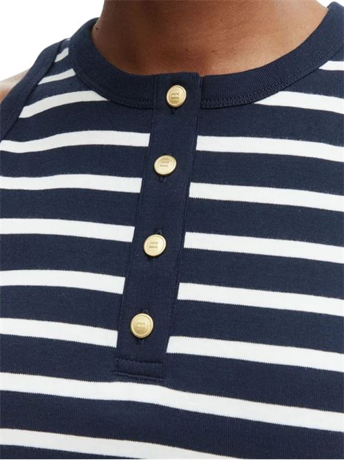 Abito in popeline con bottoni dorati Tommy Hilfiger | WW0WW496280X3